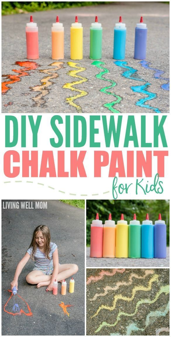 DIY Sidewalk Chalk Paint for Kids in Less than 5 Minutes - DIY Sidewalk Chalk Paint for Kids in Less than 5 Minutes -   19 diy projects for kids outdoor ideas