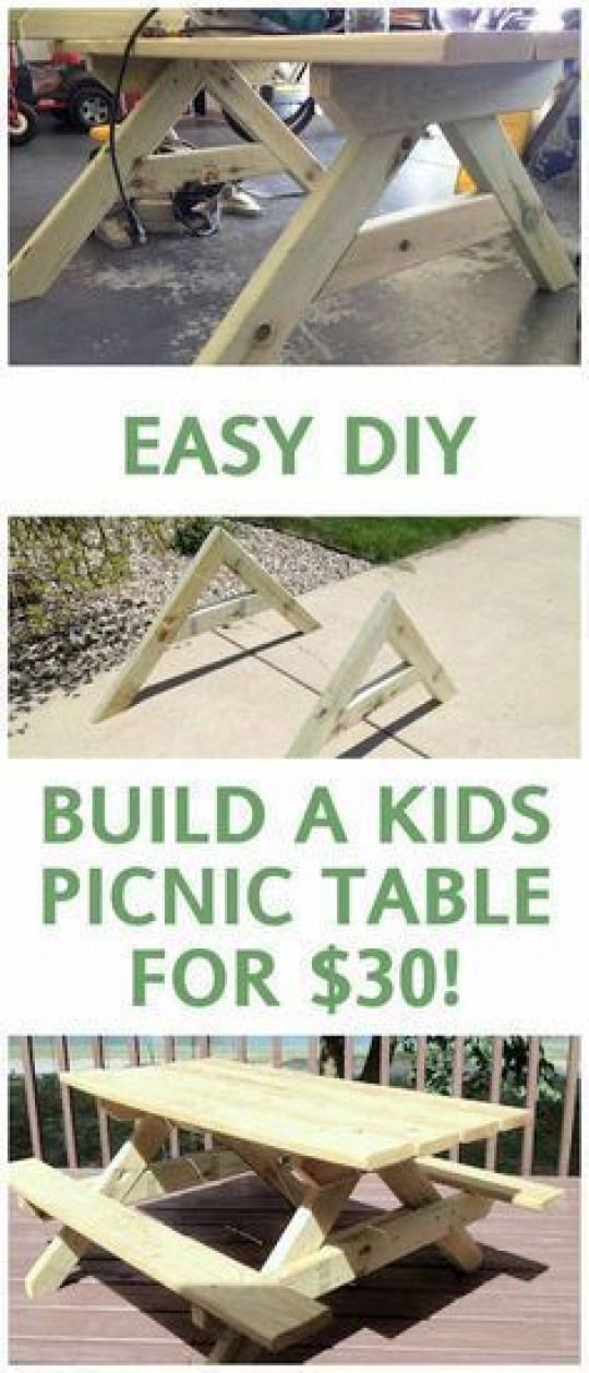 $30 DIY Kids Picnic Table Tutorial | All Things with Purpose - $30 DIY Kids Picnic Table Tutorial | All Things with Purpose -   19 diy projects for kids outdoor ideas