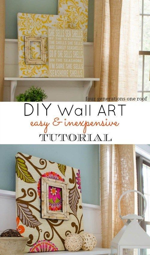 Fabric DIY Wall Art {tutorial} - Fabric DIY Wall Art {tutorial} -   19 diy projects to try home decor wall art ideas