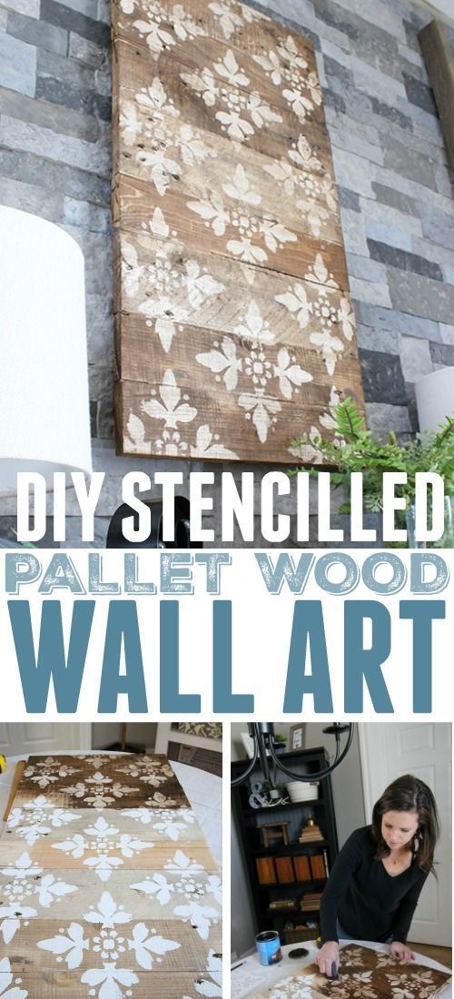 Stencilled Pallet Wood Wall Art | The Creek Line House - Stencilled Pallet Wood Wall Art | The Creek Line House -   19 diy projects to try home decor wall art ideas