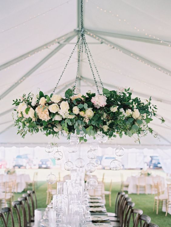 26 Must-See Wedding Chandeliers You Could Totally DIY with a Hula Hoop - 26 Must-See Wedding Chandeliers You Could Totally DIY with a Hula Hoop -   19 diy Wedding tent ideas