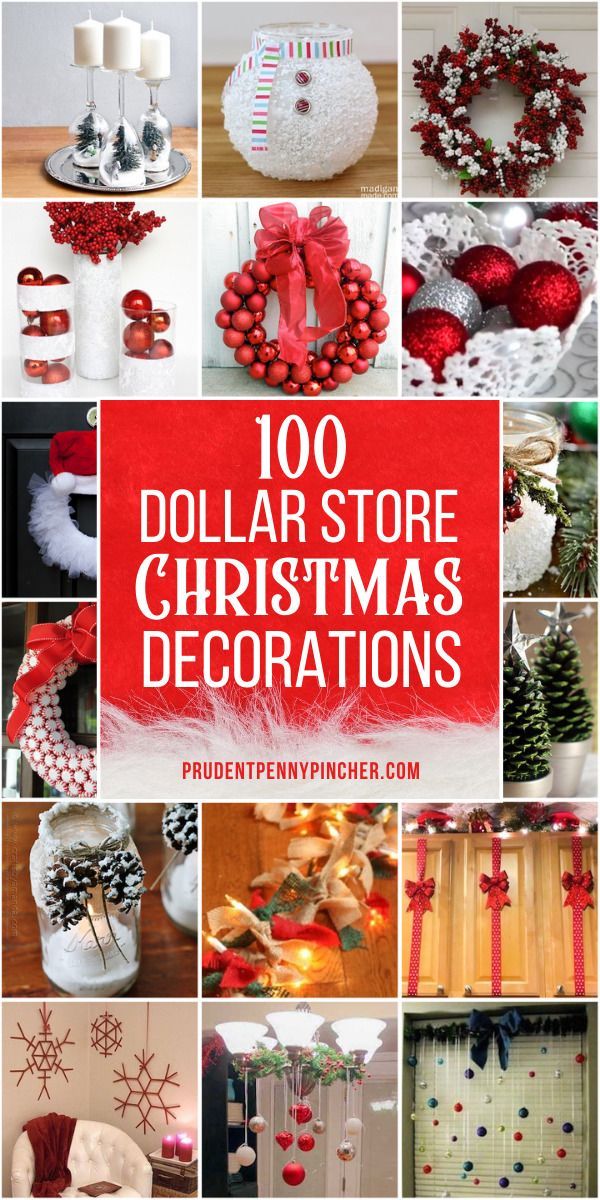 100 DIY Dollar Store Christmas Decor Ideas - 100 DIY Dollar Store Christmas Decor Ideas -   19 dollar tree christmas diy decorations outdoor ideas