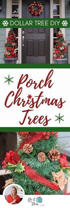 Dollar Tree Christmas DIYs | Giant Porch Trees for Cheap! - Dollar Tree Christmas DIYs | Giant Porch Trees for Cheap! -   19 dollar tree christmas diy decorations outdoor ideas