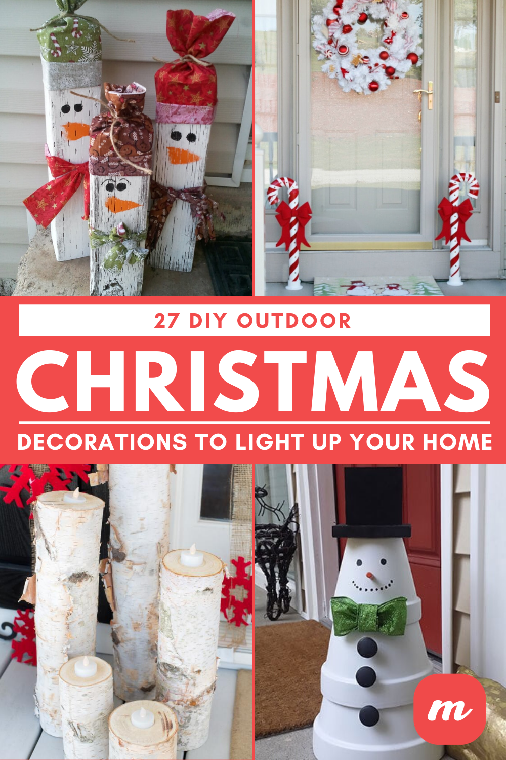 27 DIY Outdoor Christmas Decorations to Light Up Your Home - 27 DIY Outdoor Christmas Decorations to Light Up Your Home -   19 dollar tree christmas diy decorations outdoor ideas