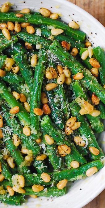 Thanksgiving: Green Beans with Pine Nuts - Thanksgiving: Green Beans with Pine Nuts -   19 easy healthy thanksgiving sides ideas