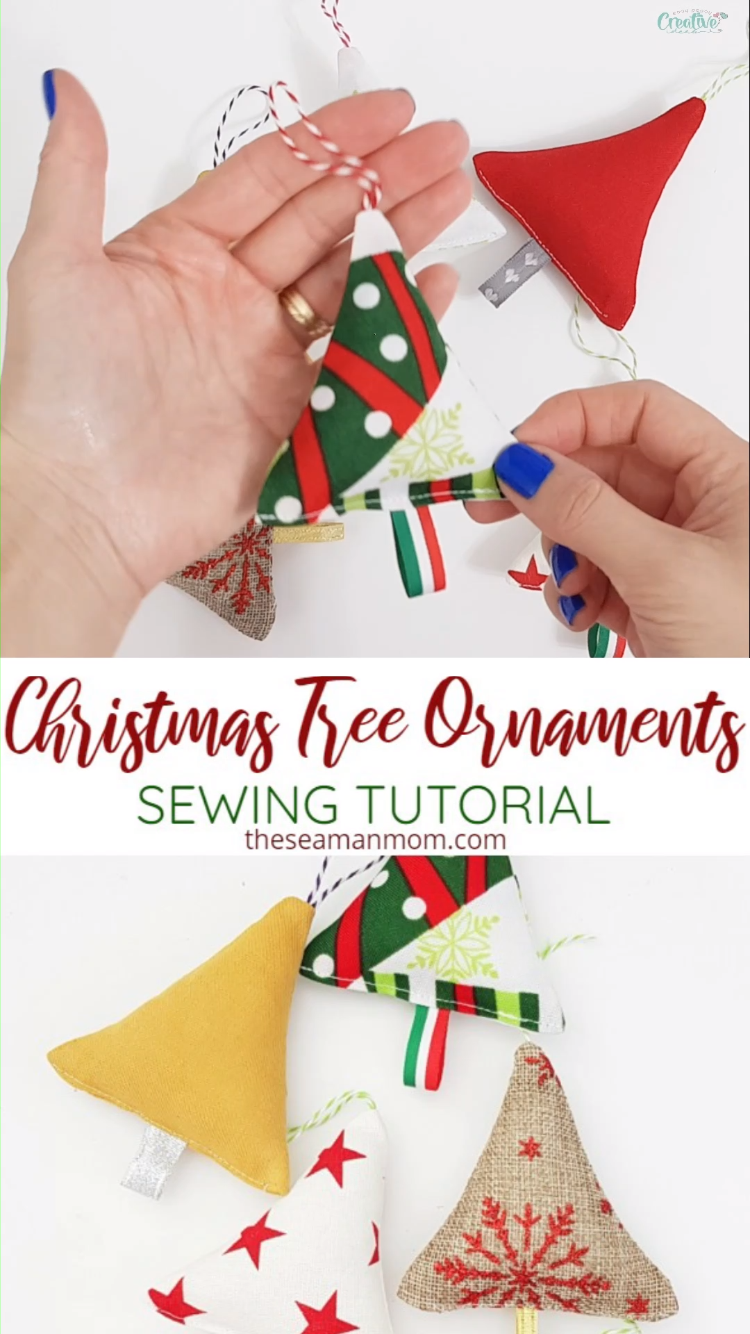 DIY CHRISTMAS TREE ORNAMENTS - DIY CHRISTMAS TREE ORNAMENTS -   fabric crafts christmas scrap