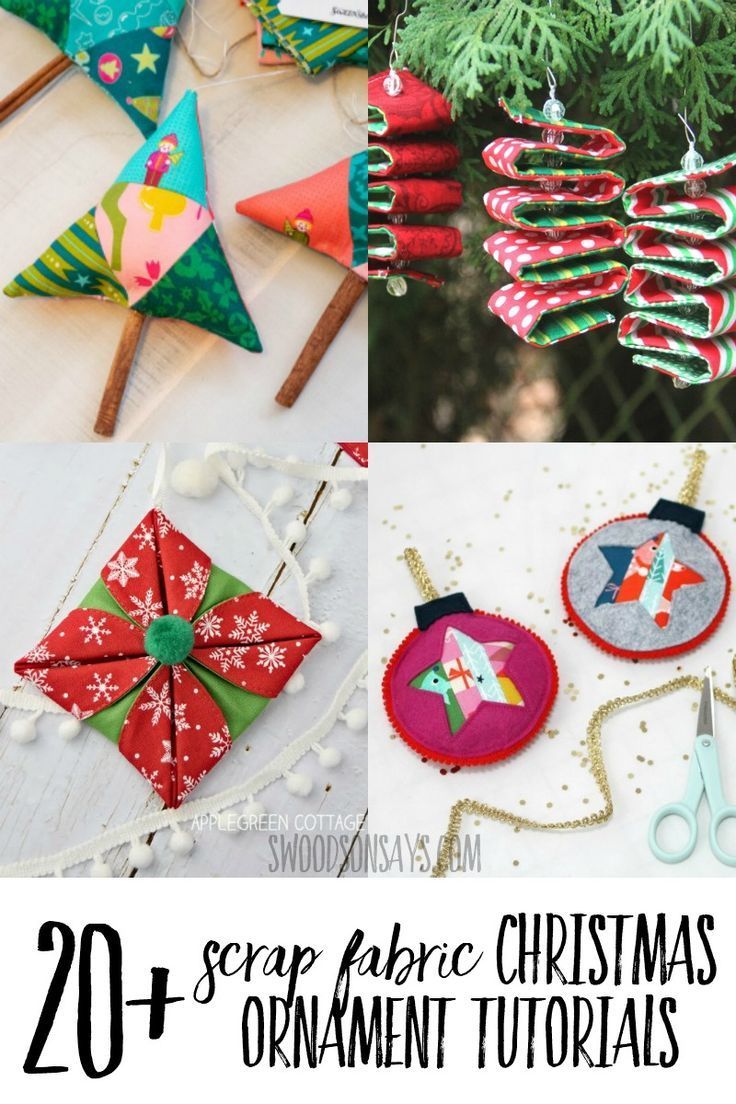 Fabric scrap Christmas ornament tutorials - Fabric scrap Christmas ornament tutorials -   19 fabric crafts christmas scrap ideas