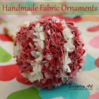 Handmade Christmas Ornaments: Fabric Balls - Handmade Christmas Ornaments: Fabric Balls -   19 fabric crafts christmas scrap ideas
