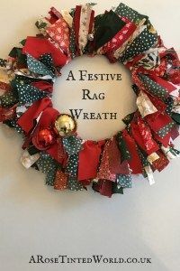 A Festive Rag Wreath ? A Rose Tinted World -so-easy-to-make - A Festive Rag Wreath ? A Rose Tinted World -so-easy-to-make -   19 fabric crafts christmas scrap ideas