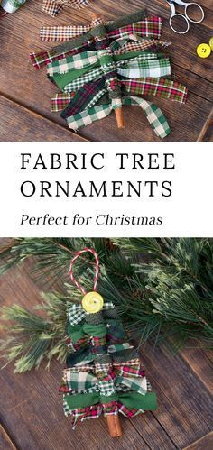 How to Make Primitive Scrap Fabric Tree Ornaments - How to Make Primitive Scrap Fabric Tree Ornaments -   19 fabric crafts christmas scrap ideas