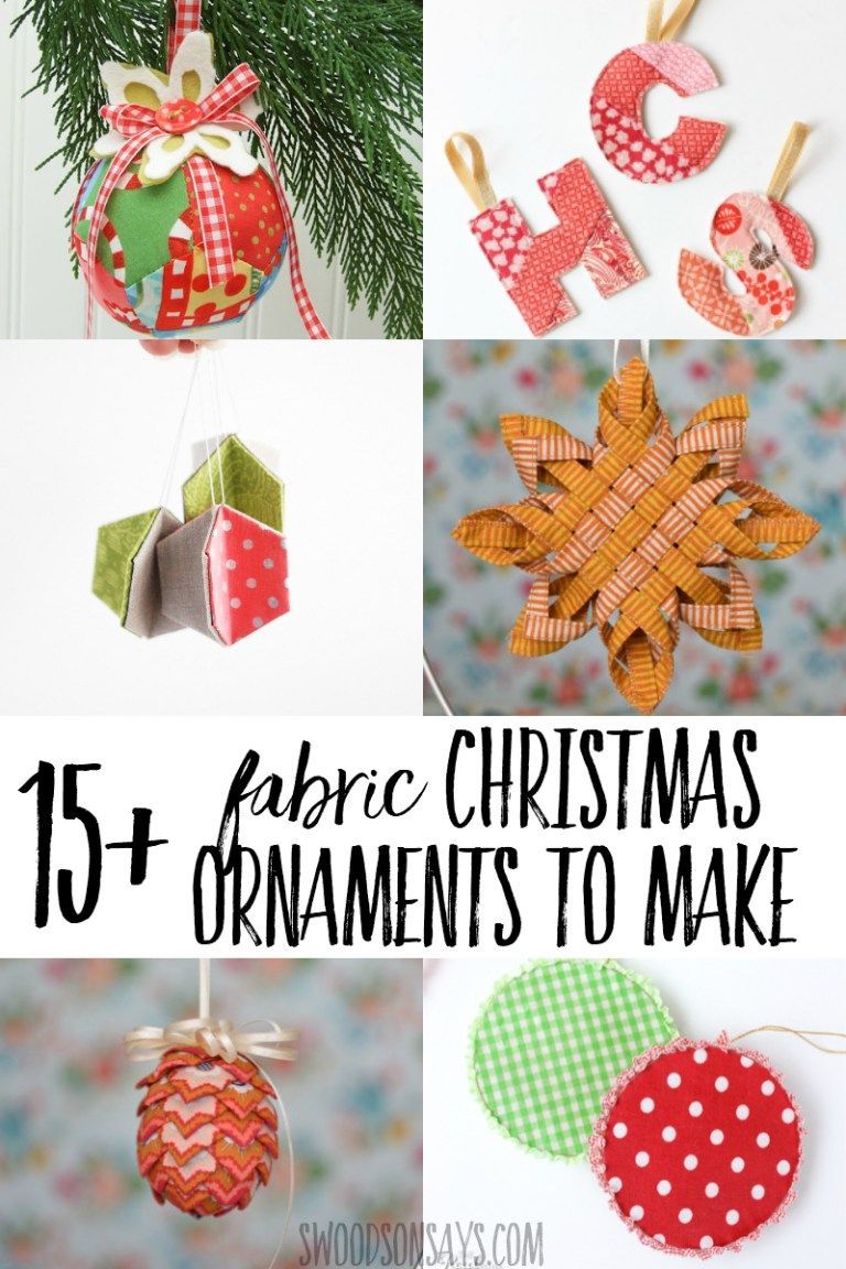 15+ prettiest fabric Christmas ornaments tutorials - 15+ prettiest fabric Christmas ornaments tutorials -   19 fabric crafts christmas scrap ideas