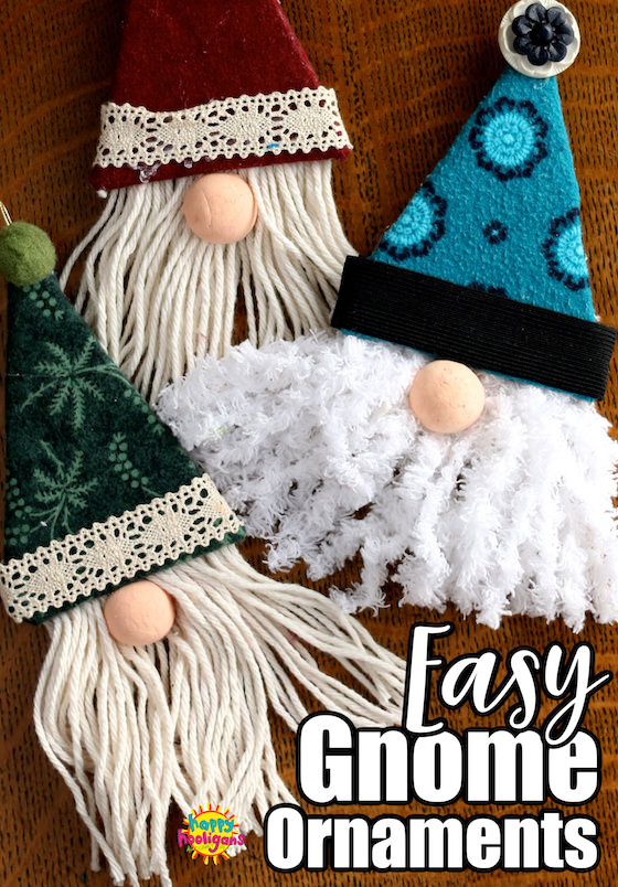 Easy Gnome Christmas Tree Ornaments - Happy Hooligans - Easy Gnome Christmas Tree Ornaments - Happy Hooligans -   19 fabric crafts christmas scrap ideas