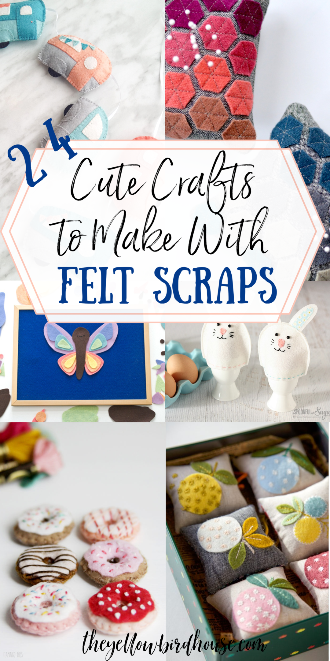 24+ Cute Crafts to Make with Felt Scraps | The Yellow Birdhouse - 24+ Cute Crafts to Make with Felt Scraps | The Yellow Birdhouse -   19 fabric crafts diy easy ideas