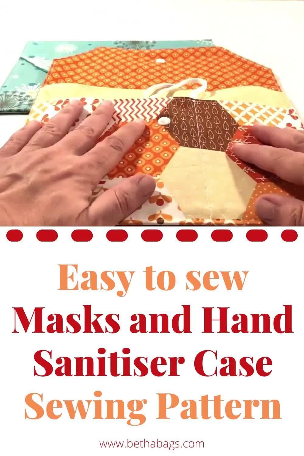 Masks and Hand Sanitiser Case Sewing Pattern PDF in A4 and | Etsy - Masks and Hand Sanitiser Case Sewing Pattern PDF in A4 and | Etsy -   19 fabric crafts diy easy ideas