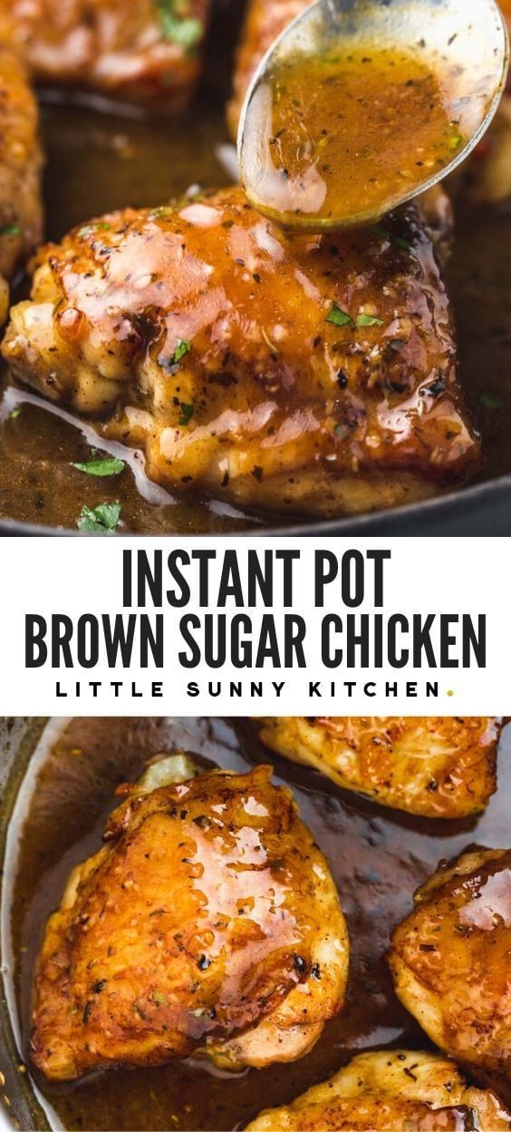 Instant Pot Garlic Brown Sugar Chicken - Instant Pot Garlic Brown Sugar Chicken -   19 healthy instant pot recipes chicken thighs ideas