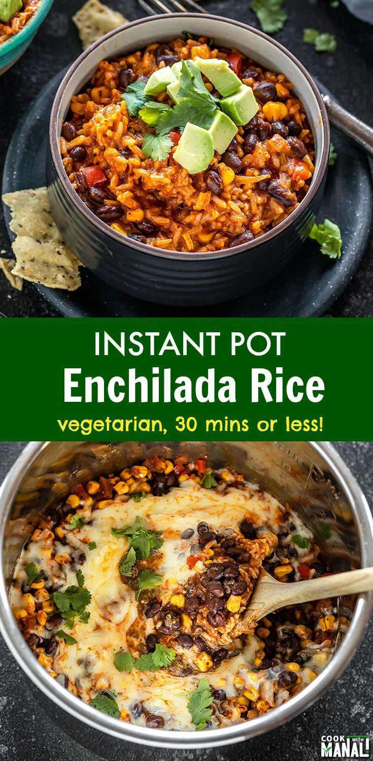 Instant Pot Enchilada Rice - Cook With Manali - Instant Pot Enchilada Rice - Cook With Manali -   19 instant pot recipes healthy family vegetarian ideas