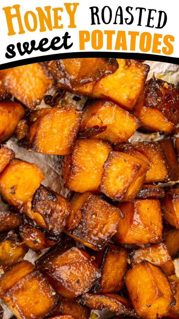 Easy Honey Roasted Sweet Potatoes - Easy Honey Roasted Sweet Potatoes -   19 thanksgiving recipes side dishes healthy ideas