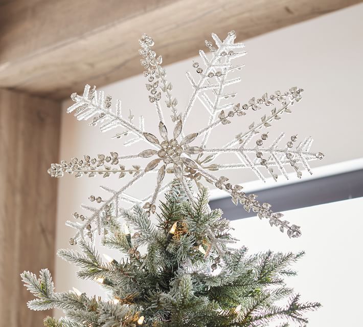 Jeweled Snowflake Tree Topper - Jeweled Snowflake Tree Topper -   19 tree topper diy ideas