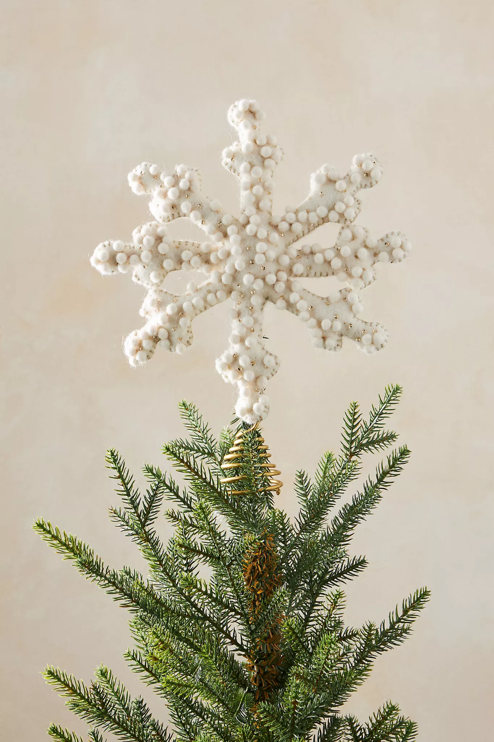 Holly Pommed Snowflake Tree Topper - Holly Pommed Snowflake Tree Topper -   19 tree topper diy ideas
