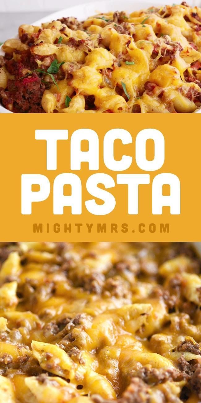 Taco Pasta Casserole - Taco Pasta Casserole -   dinner recipes for family main dishes ground beef