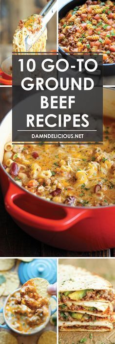 10 Go-To Ground Beef Recipes - Damn Delicious - 10 Go-To Ground Beef Recipes - Damn Delicious -   20 dinner recipes for family main dishes ground beef ideas
