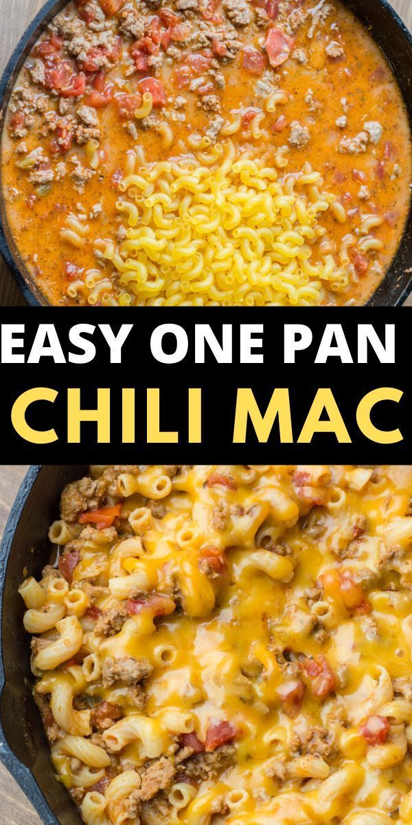 Easy One Pan Chili Mac - Easy One Pan Chili Mac -   20 dinner recipes for family main dishes ground beef ideas