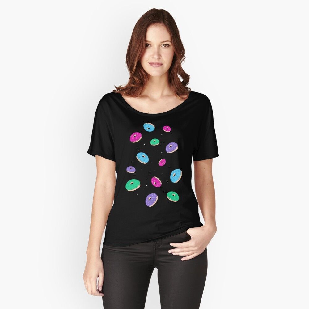 'Donuts Colorful Wallpaper' Relaxed Fit T-Shirt by Sizzlinks - 'Donuts Colorful Wallpaper' Relaxed Fit T-Shirt by Sizzlinks -   22 fitness Wallpaper awesome ideas
