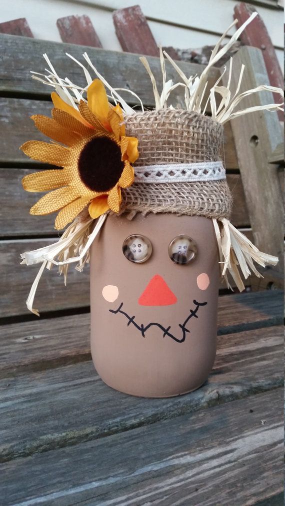 Scarecrow Mason Jar - Scarecrow Mason Jar -   23 diy Projects fall ideas