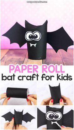Toilet Paper Roll Bat Craft - Great Idea for Halloween Crafting - Easy Peasy and Fun - Toilet Paper Roll Bat Craft - Great Idea for Halloween Crafting - Easy Peasy and Fun -   23 fabric crafts for kids to make ideas