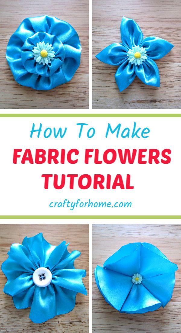 4 Easy Ways To Make Fabric Flowers - 4 Easy Ways To Make Fabric Flowers -   23 fabric crafts for kids to make ideas