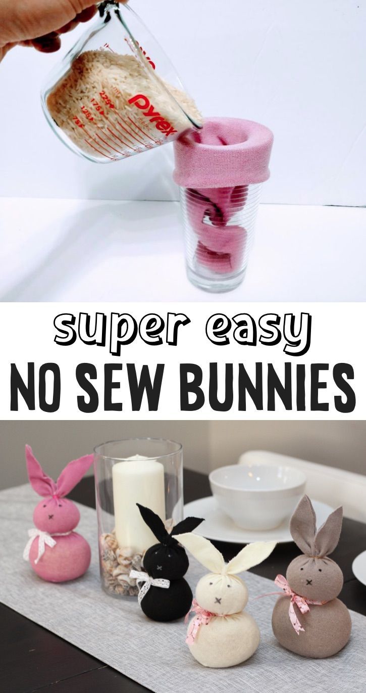 Adorable DIY No-Sew Bunny Tutorial (Quick & Easy Craft For Kids To Make!) - Adorable DIY No-Sew Bunny Tutorial (Quick & Easy Craft For Kids To Make!) -   23 fabric crafts for kids to make ideas