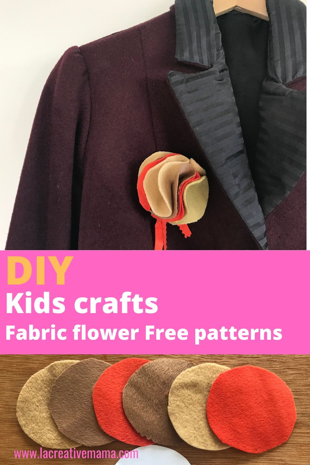 How to make a fast and easy fabric flower - La creative mama - How to make a fast and easy fabric flower - La creative mama -   23 fabric crafts for kids to make ideas