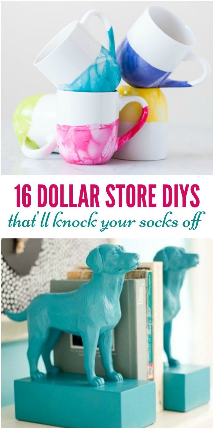 16 Dollar Store DIYs That'll Knock Your Socks Off - 16 Dollar Store DIYs That'll Knock Your Socks Off -   23 home decor for cheap dollar stores ideas