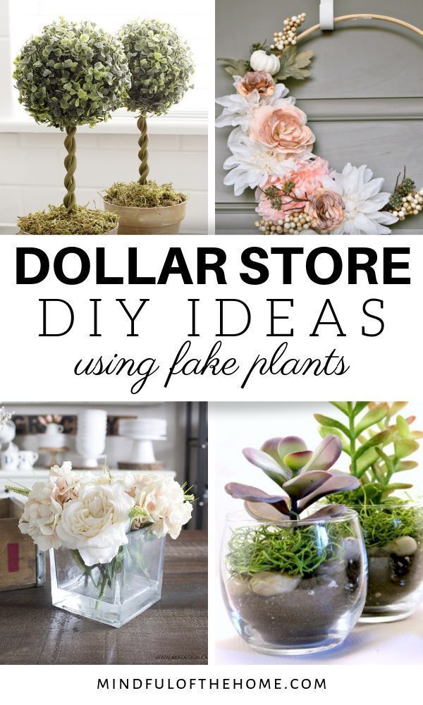 14 Amazing DIY Ideas Using Fake Plants From The Dollar Store - 14 Amazing DIY Ideas Using Fake Plants From The Dollar Store -   23 home decor for cheap dollar stores ideas