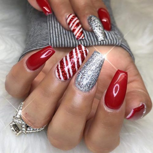 The Cutest and Festive Christmas Nail Designs for Celebration - The Cutest and Festive Christmas Nail Designs for Celebration -   14 xmas nails christmas candy canes ideas