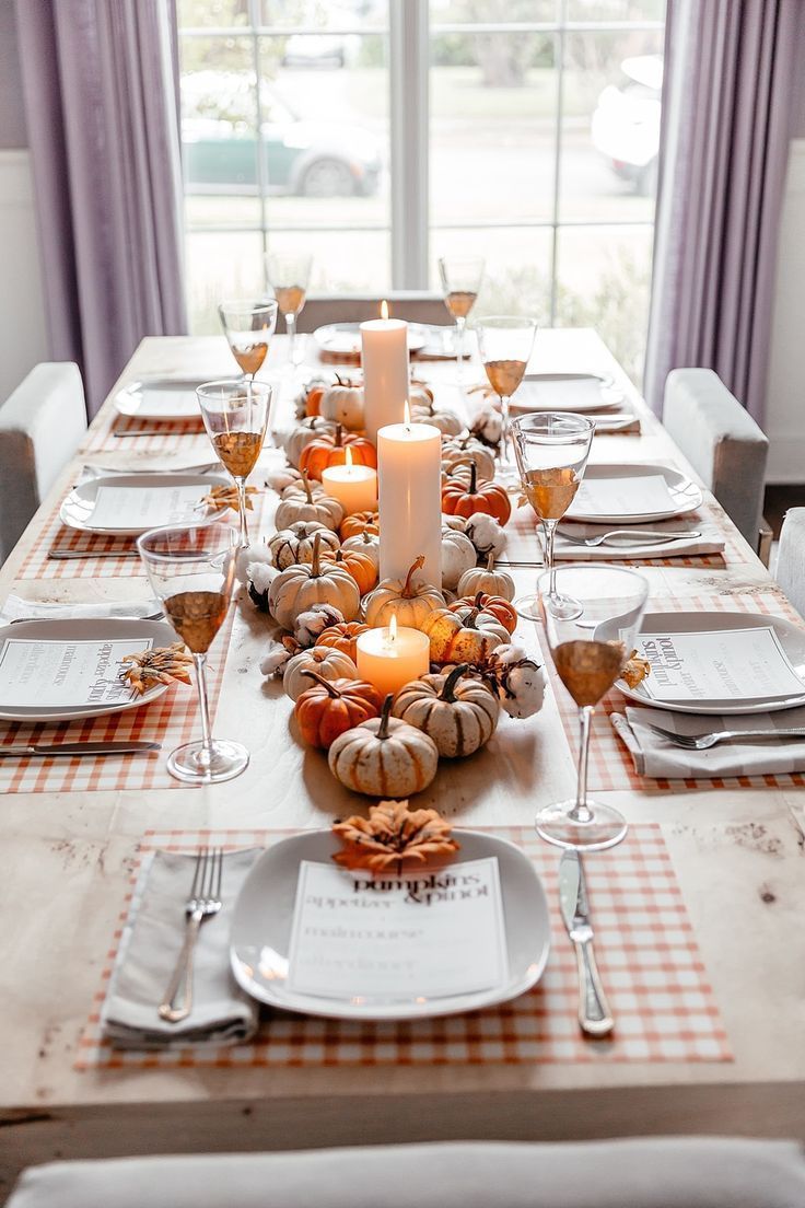 A Fall-Themed Dinner Party • BrightonTheDay - A Fall-Themed Dinner Party • BrightonTheDay -   15 thanksgiving decorations table ideas