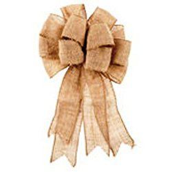 DIY Burlap Bow For Wreaths & Home Decor - DIY Burlap Bow For Wreaths & Home Decor -   16 rustic christmas tree topper burlap bows ideas
