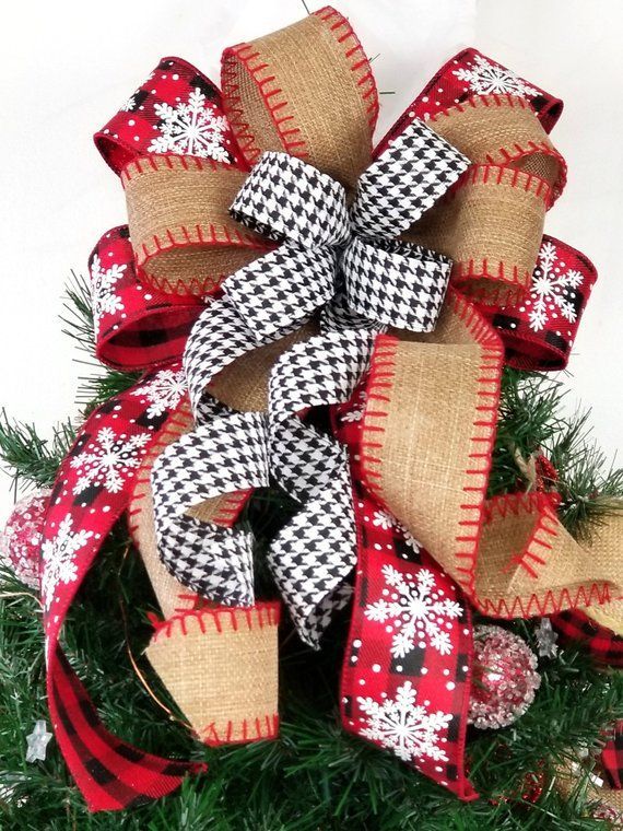 16 rustic christmas tree topper burlap bows ideas