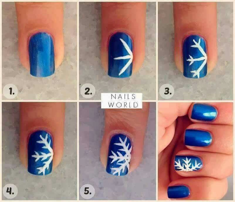16 xmas nails christmas snow flake ideas