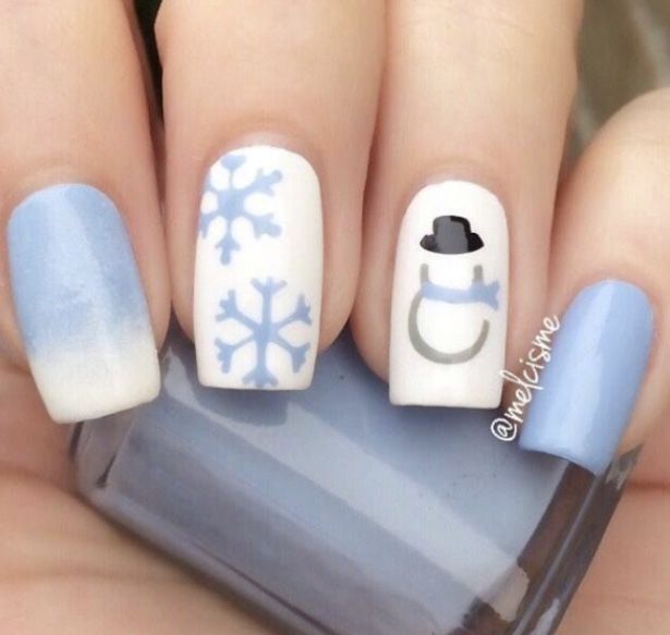 Winter nails - Winter nails -   16 xmas nails christmas snow flake ideas