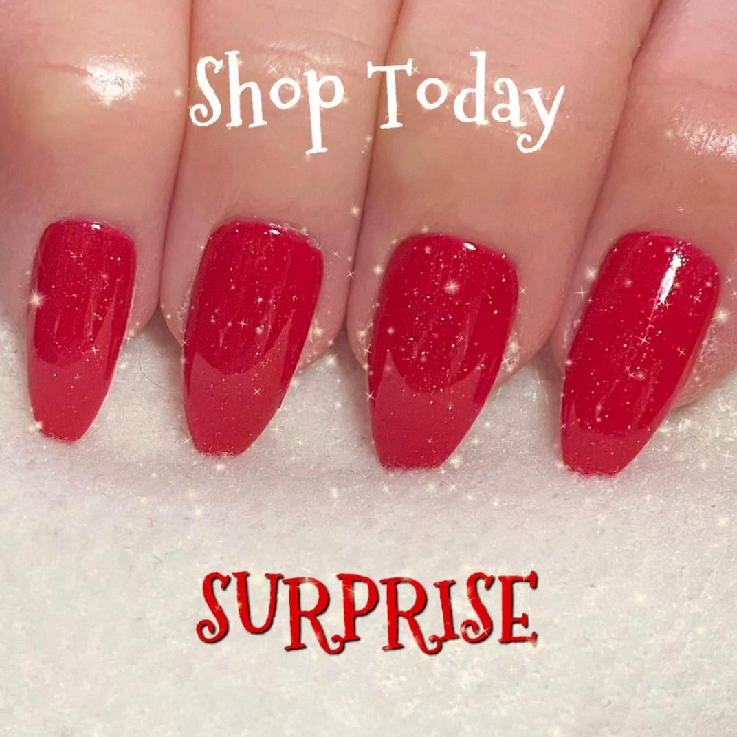Surprise Red Nail Polish Glitter Polish | Etsy - Surprise Red Nail Polish Glitter Polish | Etsy -   16 xmas nails christmas snow flake ideas