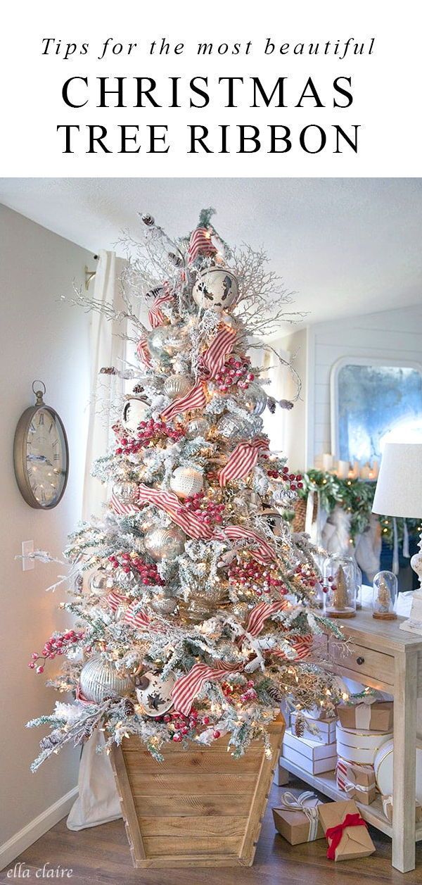 Tips for the most Beautiful Christmas Tree Ribbon - Ella Claire - Tips for the most Beautiful Christmas Tree Ribbon - Ella Claire -   17 christmas tree decorations 2020 ideas