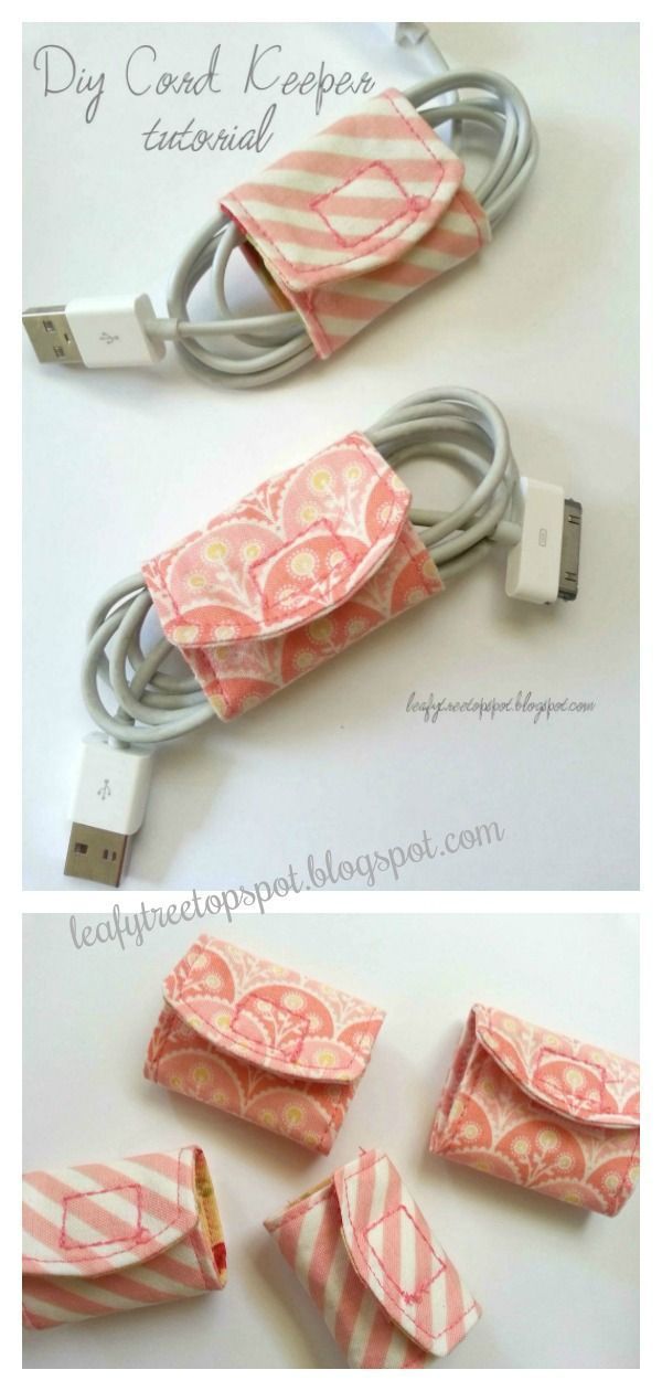 Fabric Cord Keeper Free Sewing Pattern - Fabric Cord Keeper Free Sewing Pattern -   17 fabric crafts to sell gift ideas