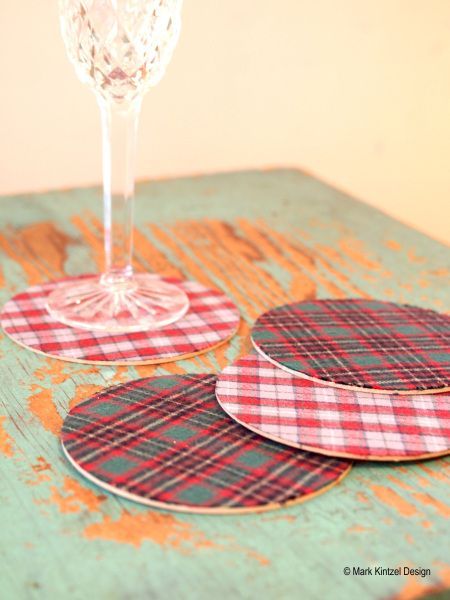 Flannel Shirt Coasters - Flannel Shirt Coasters -   17 fabric crafts to sell gift ideas