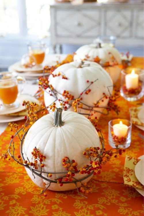 20 Decorating Ideas for the Thanksgiving Dinner Table - 20 Decorating Ideas for the Thanksgiving Dinner Table -   17 thanksgiving home decor ideas