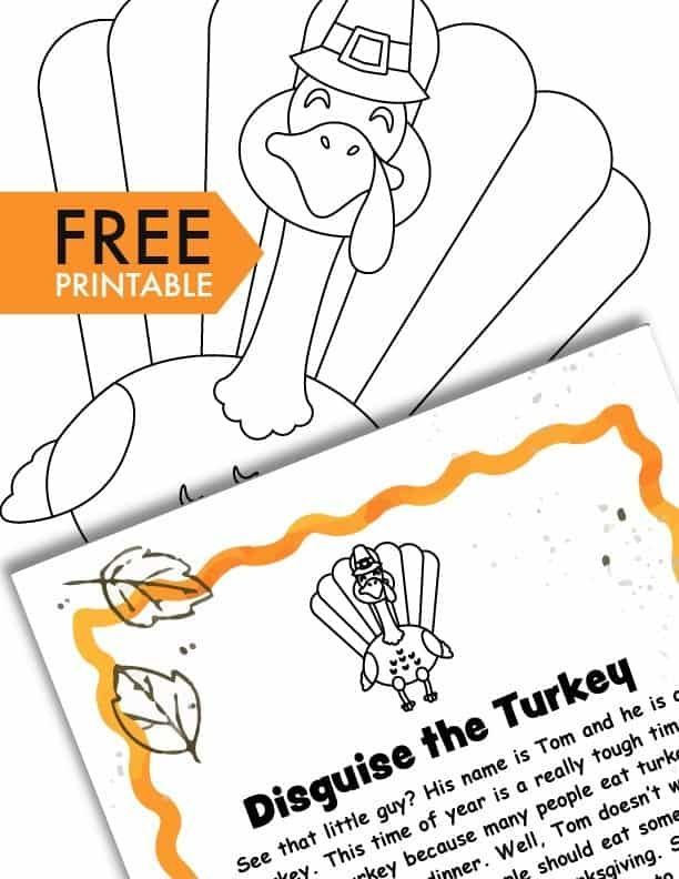 18 disguise a turkey project printable template ideas