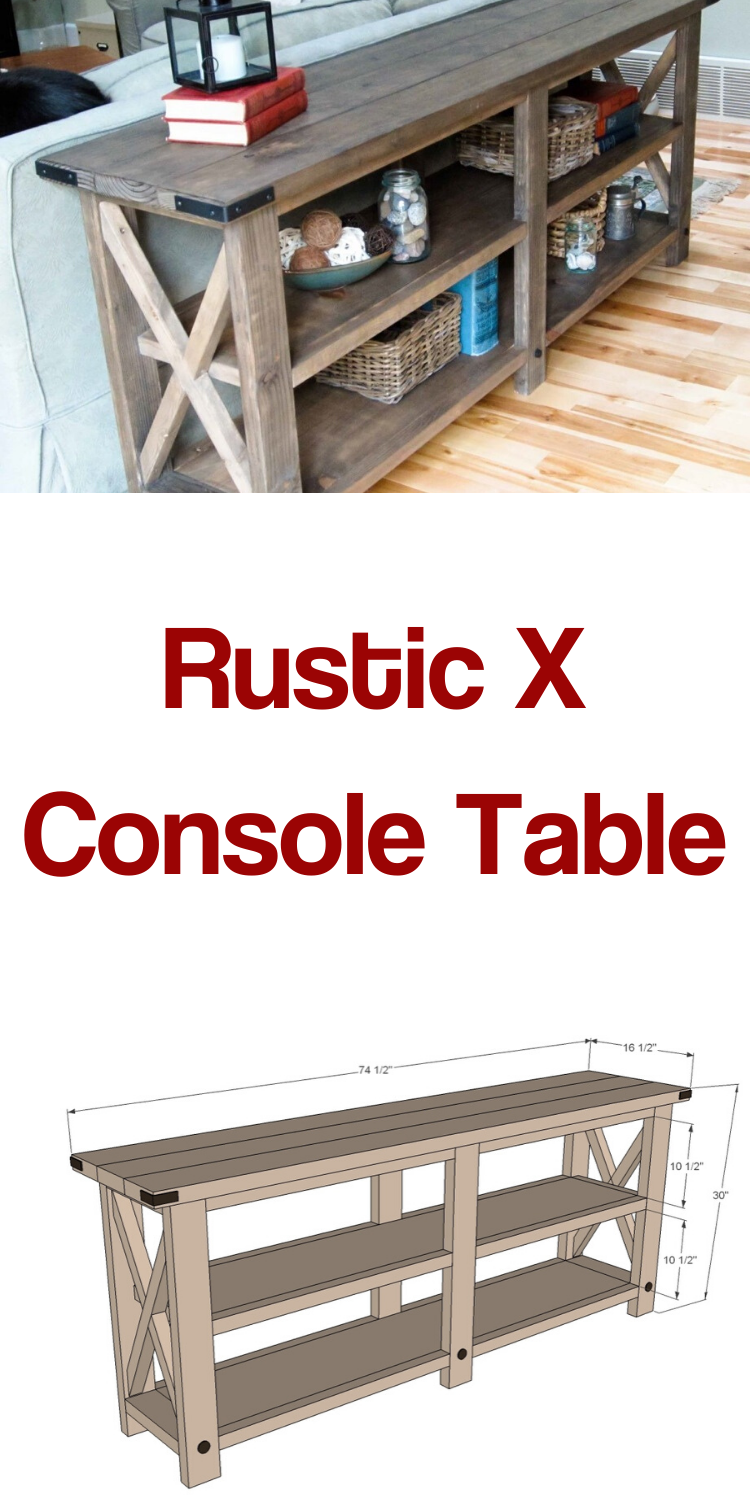 Rustic X Console Table | Ana White - Rustic X Console Table | Ana White -   18 diy projects for the home furniture ideas
