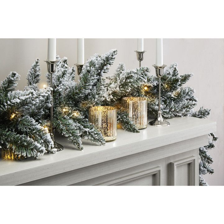 Telluride Frosted Faux Pine Garland, 9 ft - Telluride Frosted Faux Pine Garland, 9 ft -   18 farmhouse christmas tree topper wreaths & garlands ideas