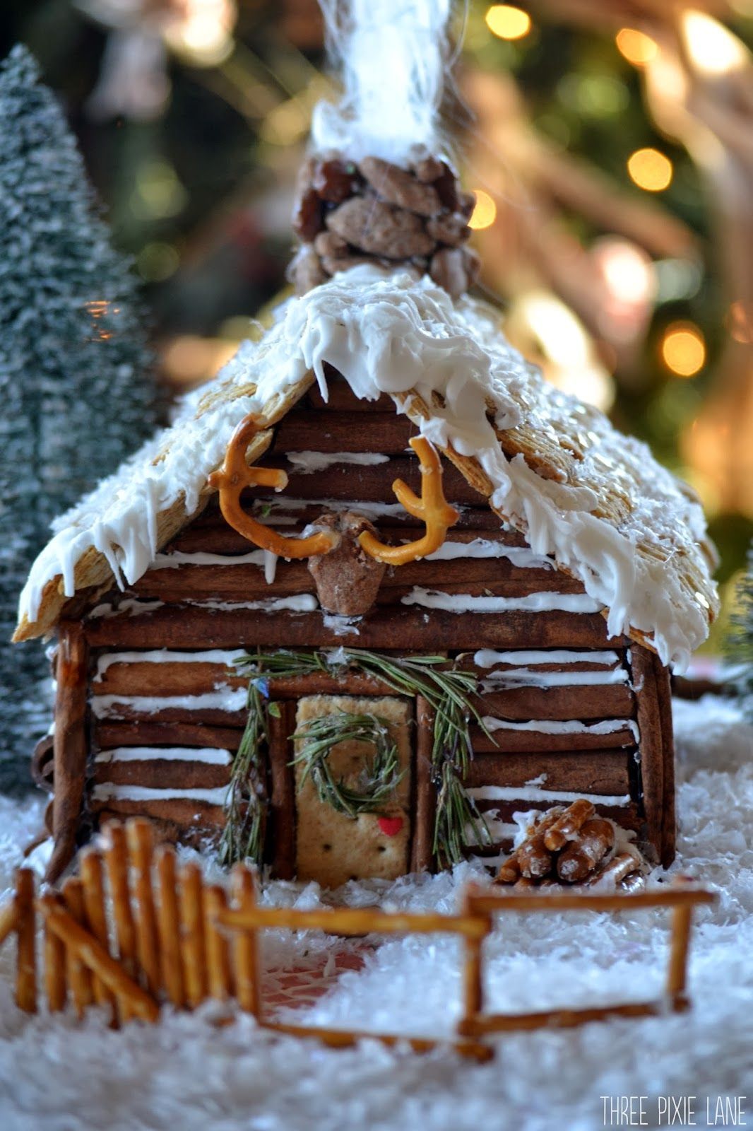 Gingerbread Log Cabin - Gingerbread Log Cabin -   18 ginger bread house decorations christmas gingerbread ideas