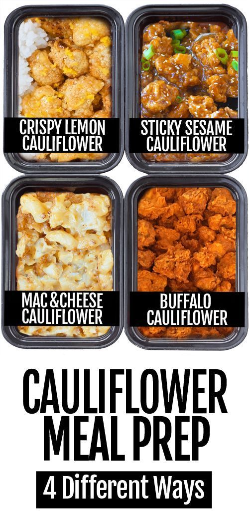 Cauliflower Meal Prep – 4 Different Ways! - Cauliflower Meal Prep – 4 Different Ways! -   18 meal prep recipes vegetarian lunch ideas